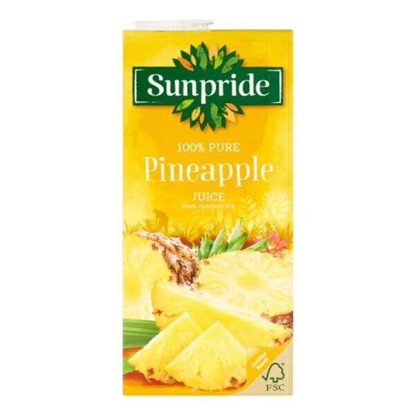 SUNPRIDE PINEAPPLE JUICE LITRES X 12