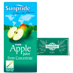 SUNPRIDE APPLE JUICE LITRES X 12